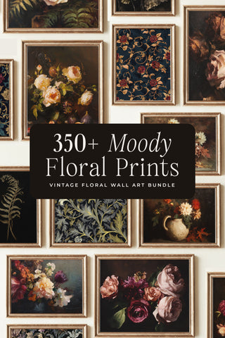350+ Moody Floral Prints Bundle