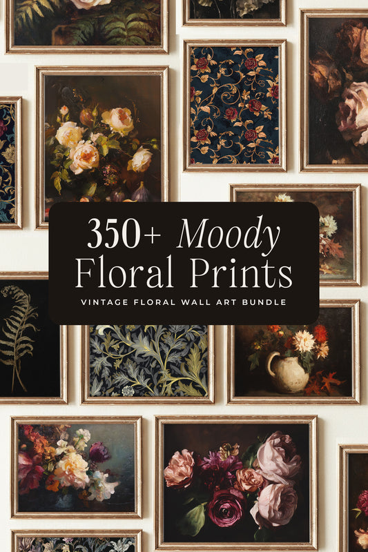350+ Moody Floral Prints Bundle