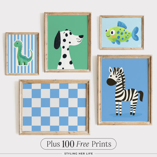 Blue Nursery Digital Prints