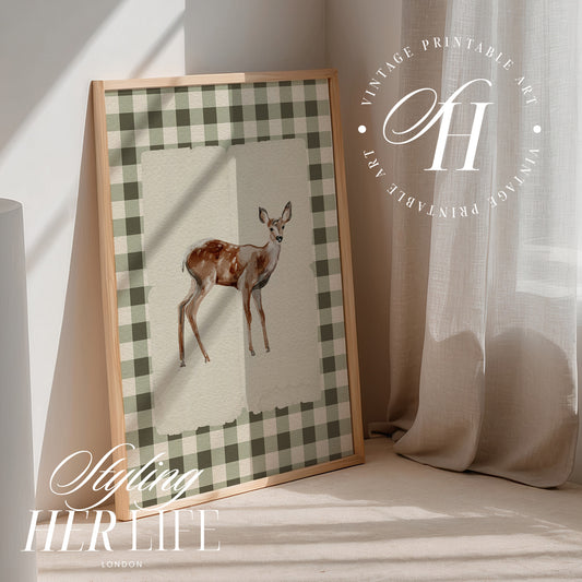 Vintage Deer Art Print | PRINTABLE ART | Digital Download