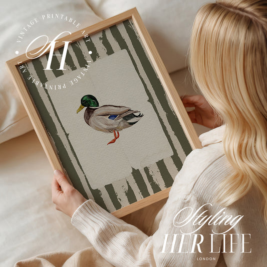 Vintage Duck Art Print | PRINTABLE ART | Digital Download