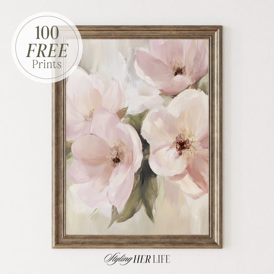 Vintage Flower Art Print | PRINTABLE ART | Digital Download