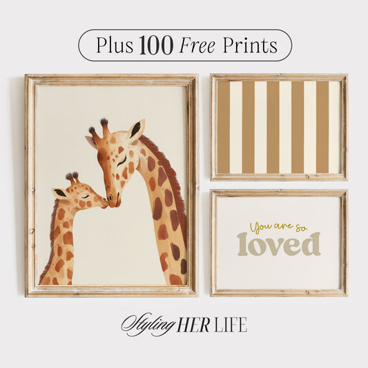 Giraffe Nursery Digital Prints