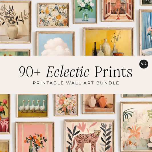 90+ Muted Eclectic Art Prints | PRINTABLE ART | MB003