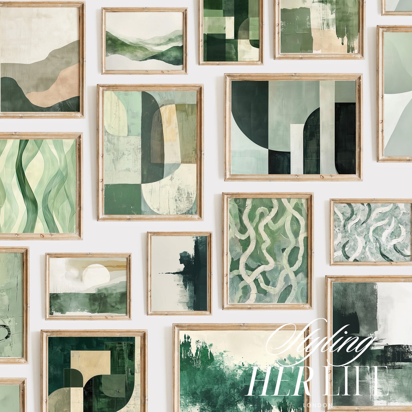 300 Sage Green Modern Art Prints | PRINTABLE ART | Digital Download