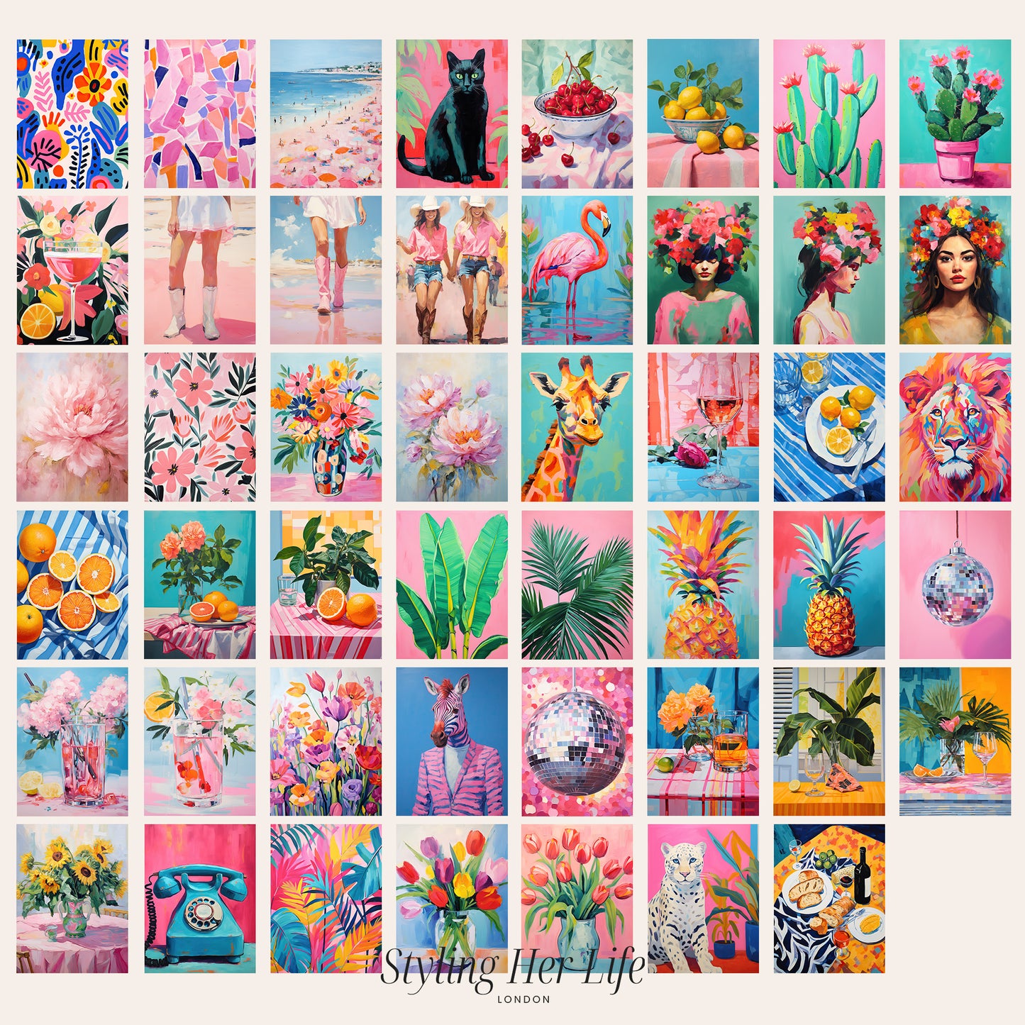 100 Eclectic Art Prints | PRINTABLE ART | Digital Download