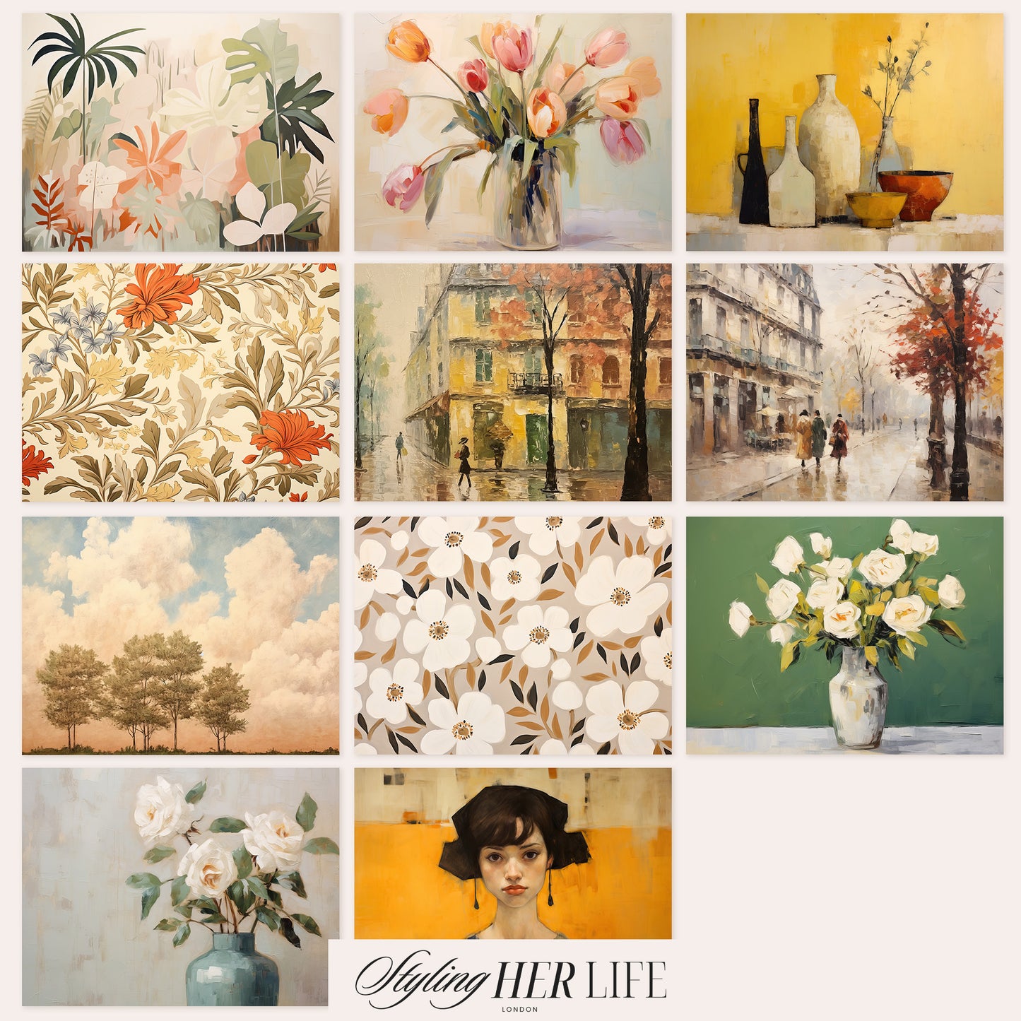 90+ Muted Eclectic Art Prints | PRINTABLE ART | MB003