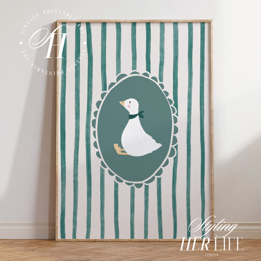 Vintage Goose Art Print | PRINTABLE ART | Digital Download