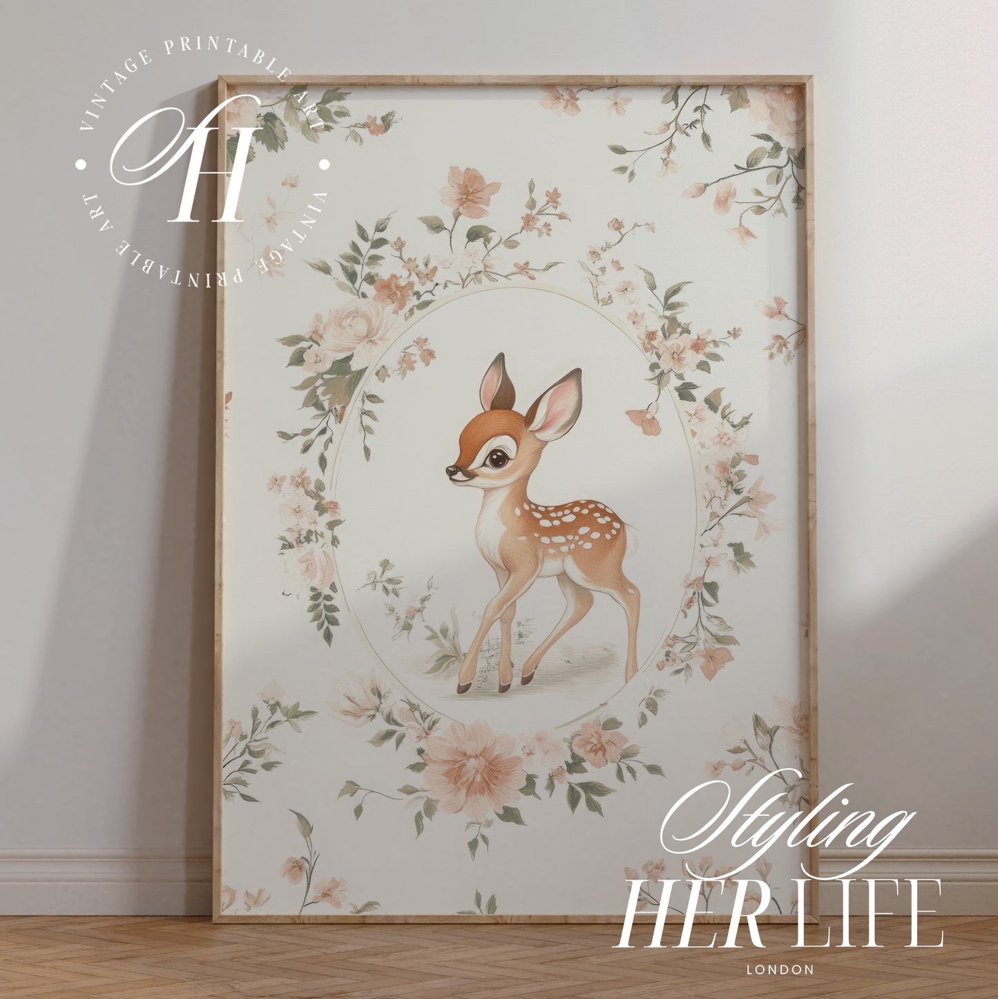 Floral Fawn Digital Print