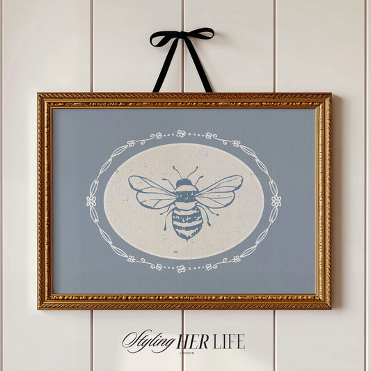 Vintage Bee Digital Art Print | IN054