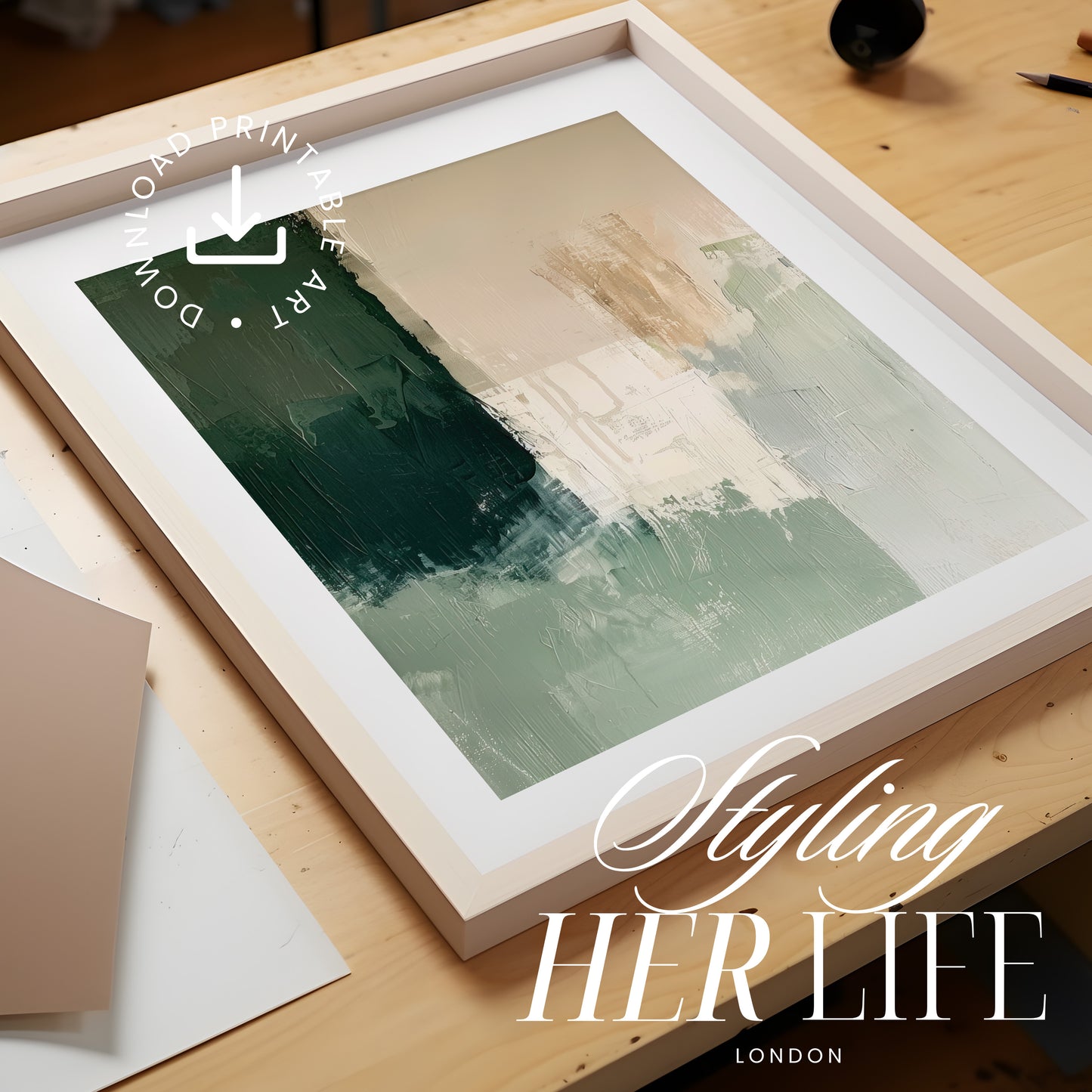 300 Sage Green Modern Art Prints | PRINTABLE ART | Digital Download