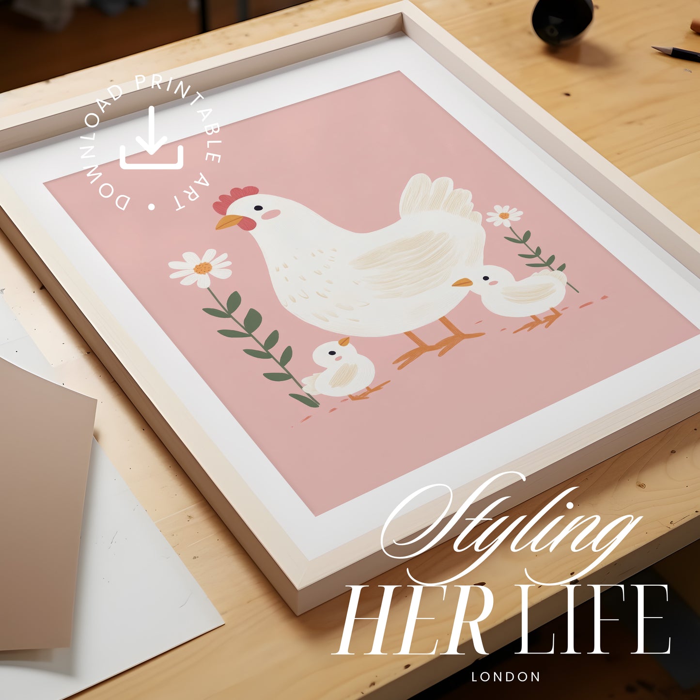 Hen Nursery Digital Prints