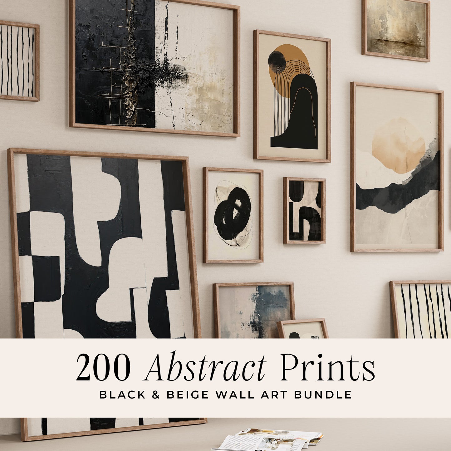 200 Beige Modern Digital Prints