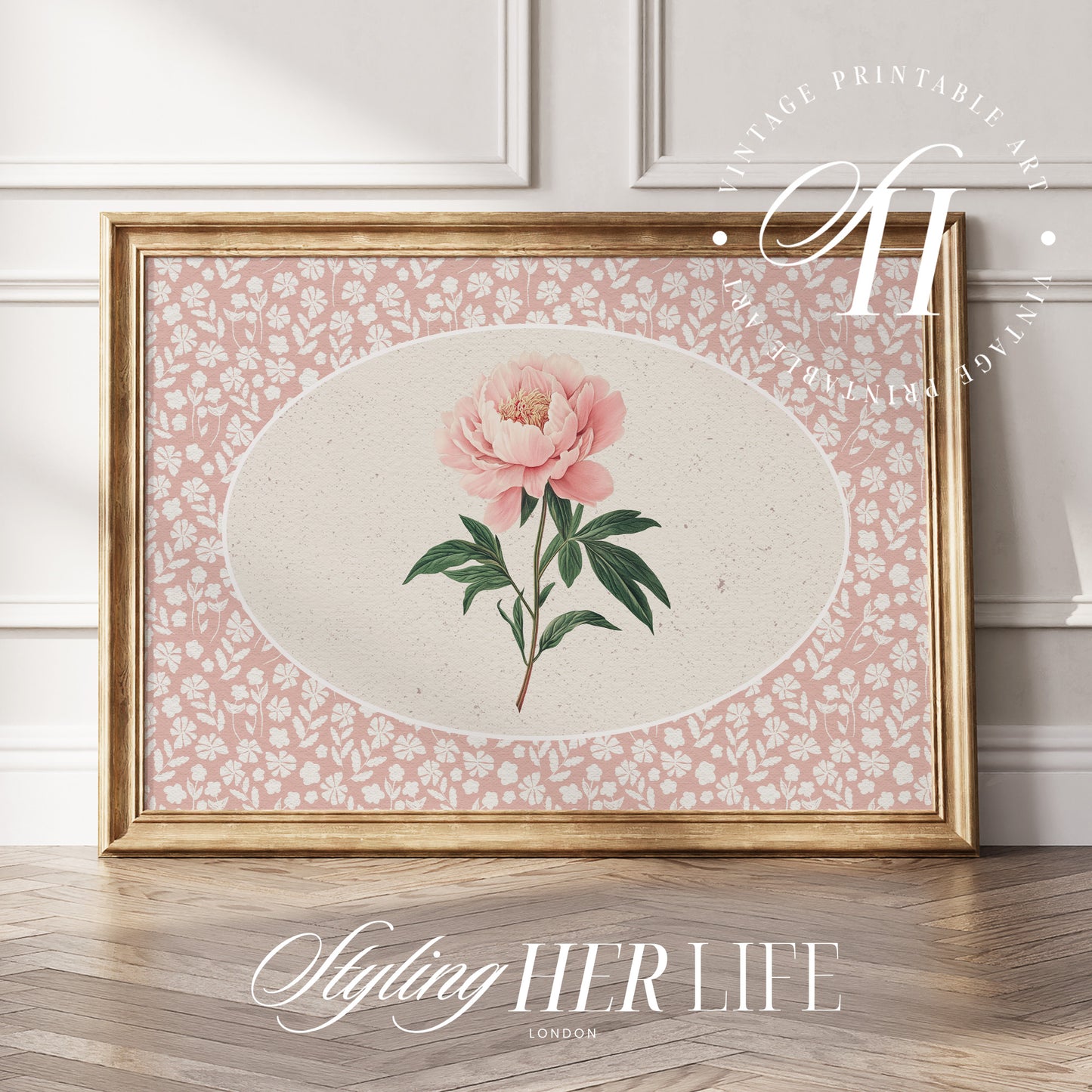 Vintage Flower Art Print | PRINTABLE ART | Digital Download